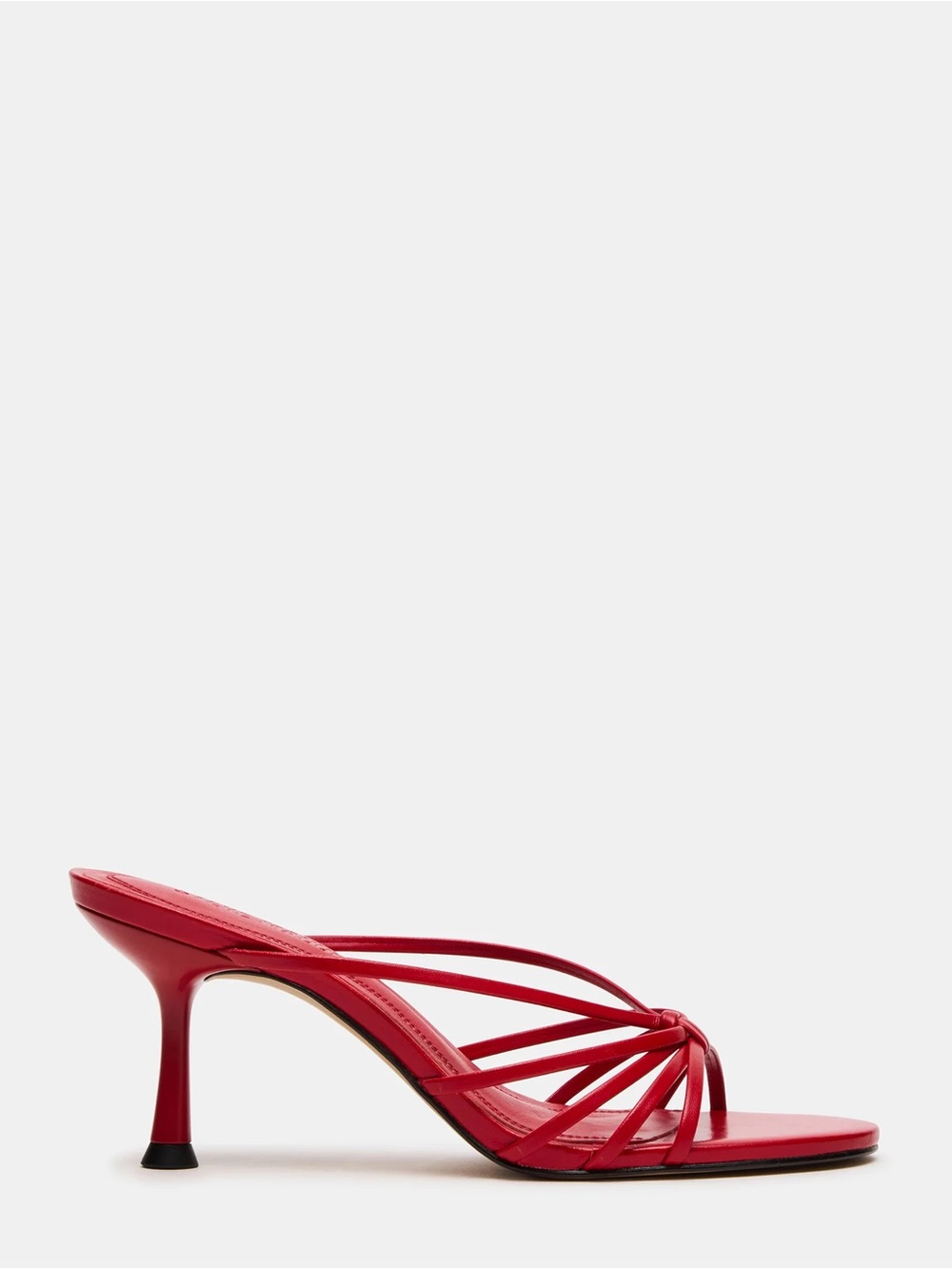 Steve Madden Red Strappy Kitten-Heel Sandals - Picture 4 of 6